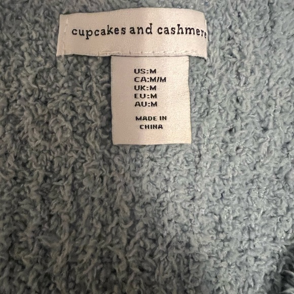 cupcakes & cashmere Soft Blue V-Neck Sweater - Picture 3 of 4